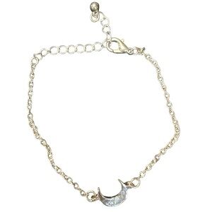 Source Unknown Gold and Silver Crescent Bracelet